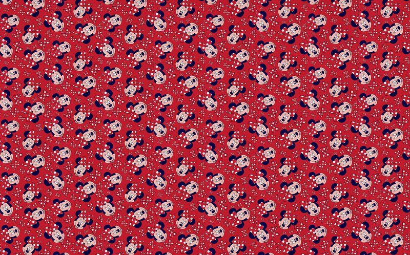 Papier peint HAPPY MINNIE coloris rouge minnie