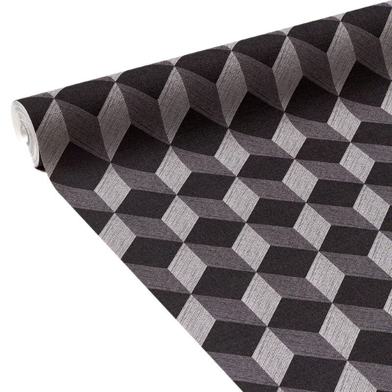 Papier peint intissé GEOPSY coloris gris anthracite