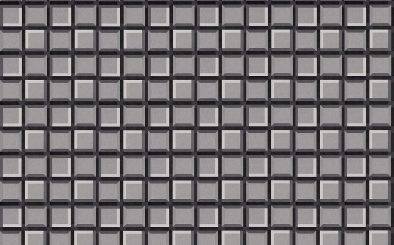 Papier peint intissé CARRO coloris gris noir