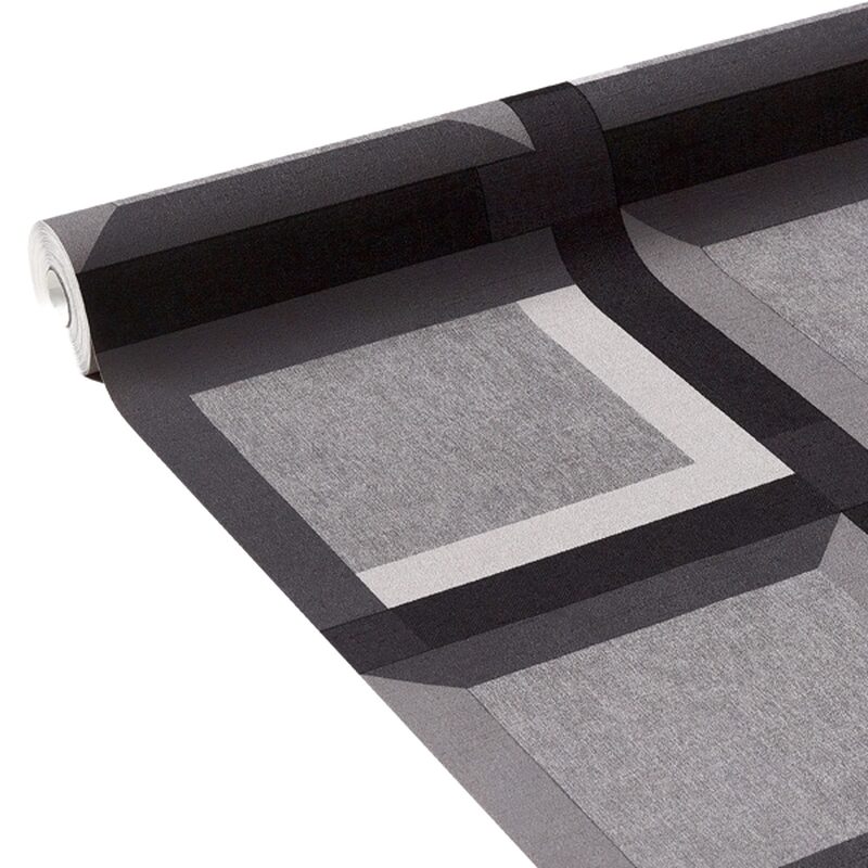 Papier peint intissé CARRO coloris gris noir
