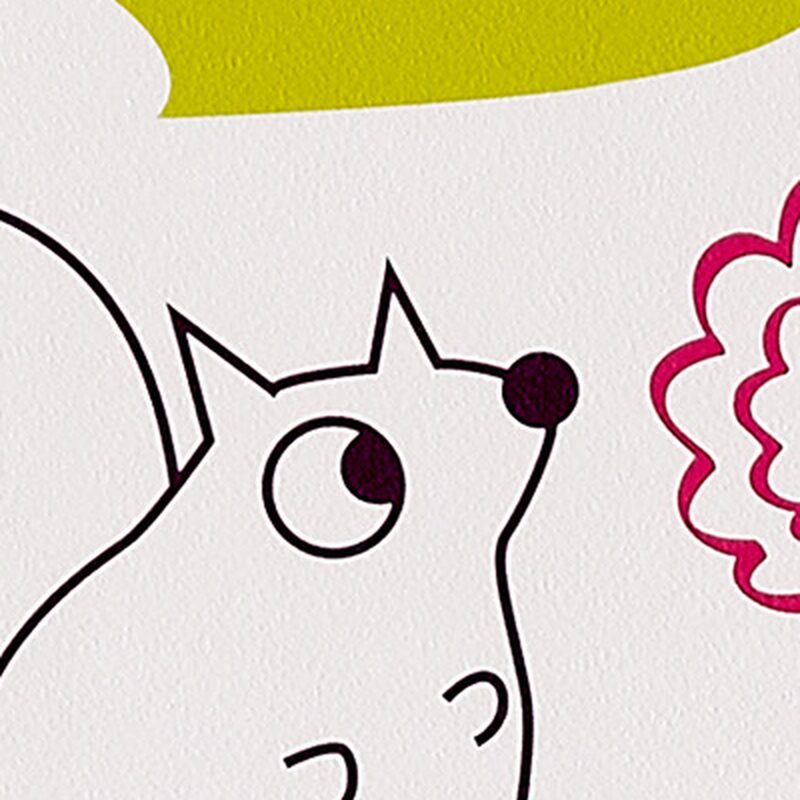 Papier peint PRETTY ANIMAL coloris blanc