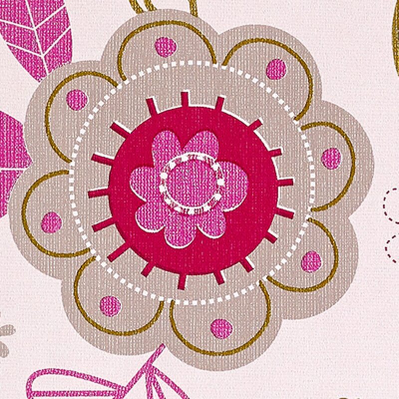 Papier peint FLOWER POWER coloris beige rosé