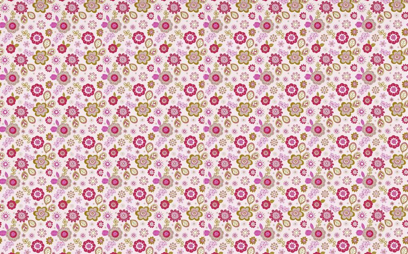 Papier peint FLOWER POWER coloris beige rosé