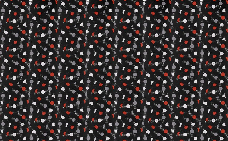 Papier peint MUSIKOS coloris noir vinyle