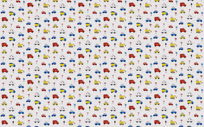 Papier peint PIN PON coloris blanc