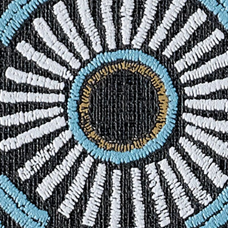 Papier peint vinyle AFRICAN ART coloris bleu turquoise