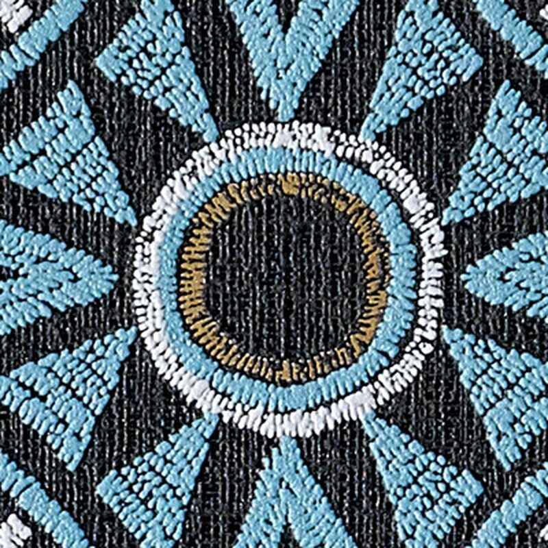 Papier peint vinyle AFRICAN ART coloris bleu turquoise