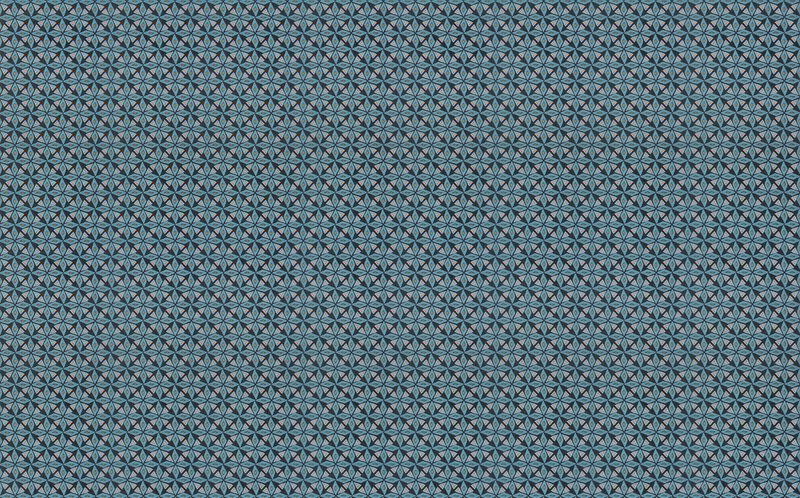 Papier peint vinyle AFRICAN STAR coloris bleu turquoise