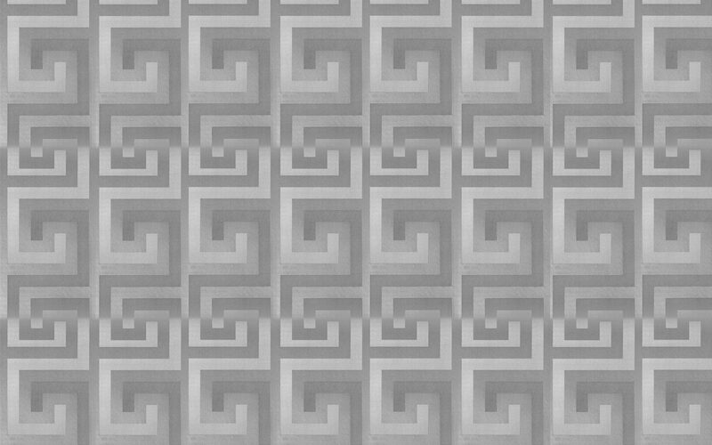 Papier peint intissé VERSACE GRECO coloris gris manet