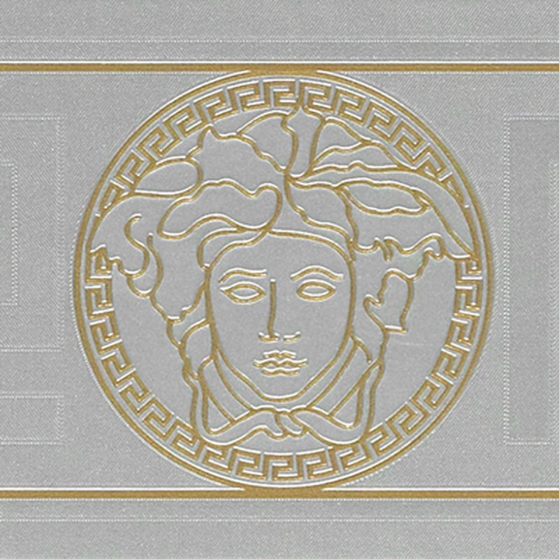 Frise vinyle VERSACE GRECO coloris gris manet