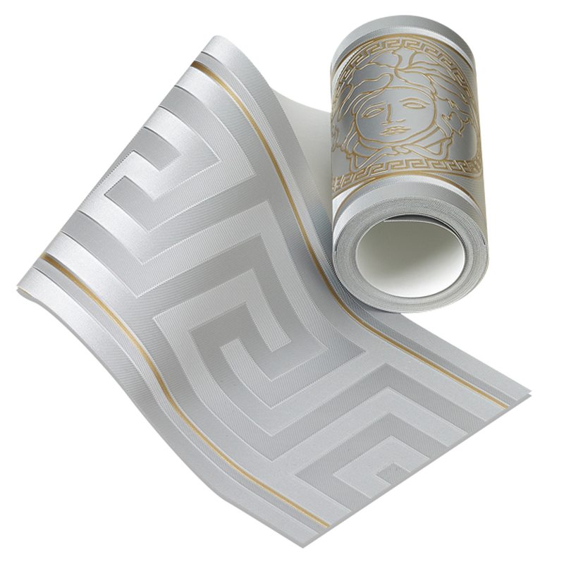 Frise vinyle VERSACE GRECO coloris gris manet