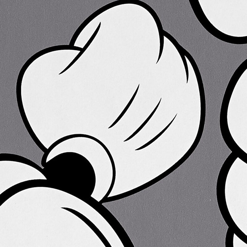 Papier peint MICKEY'S HAND coloris gris béton