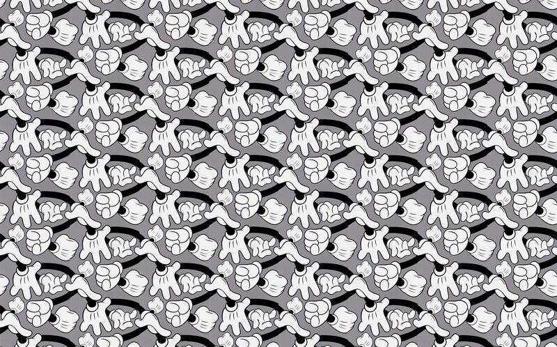 Papier peint MICKEY'S HAND coloris gris béton