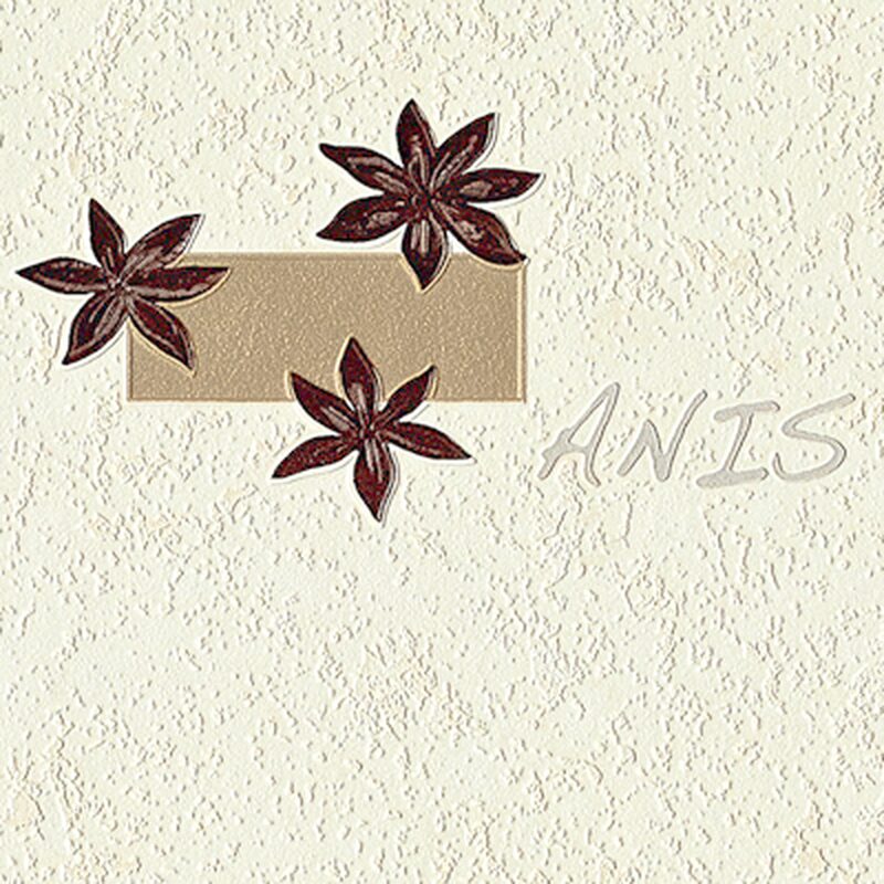 Papier peint vinyle CANNELLE coloris vanille