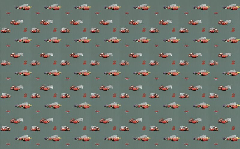 Papier peint CARS 2 coloris gris perle