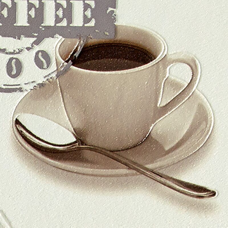 Papier peint vinyle 100% COFFEE coloris écru