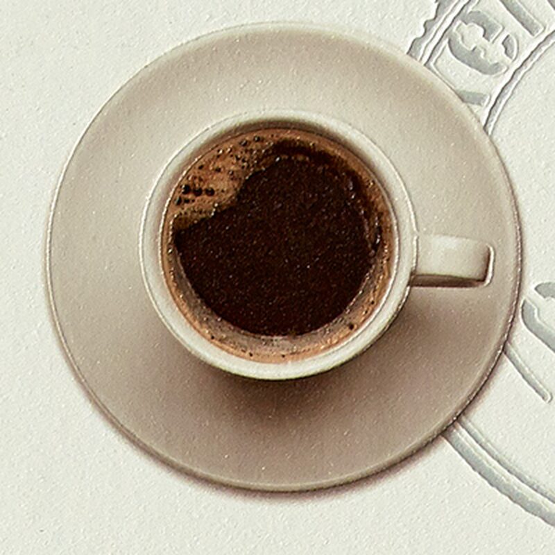Papier peint vinyle 100% COFFEE coloris écru