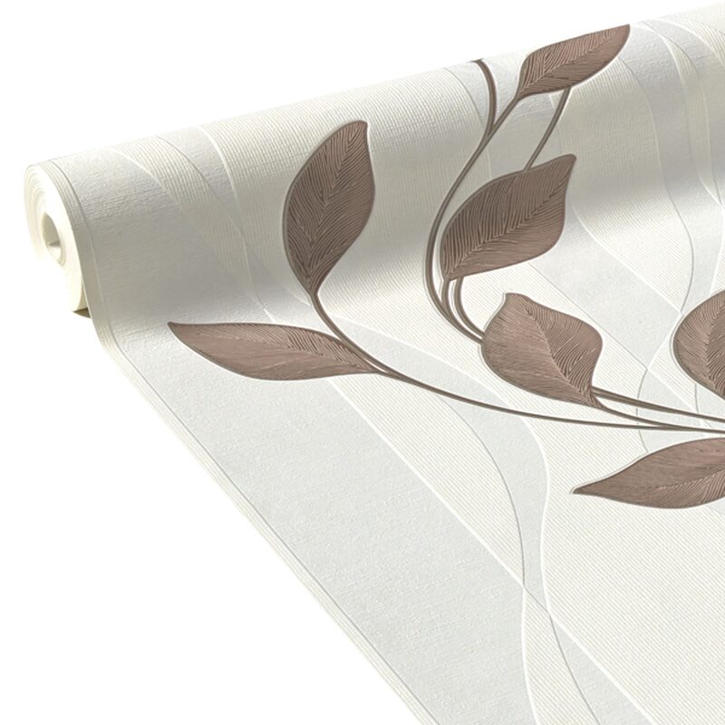 Papier peint intissé FLORIANE coloris blanc