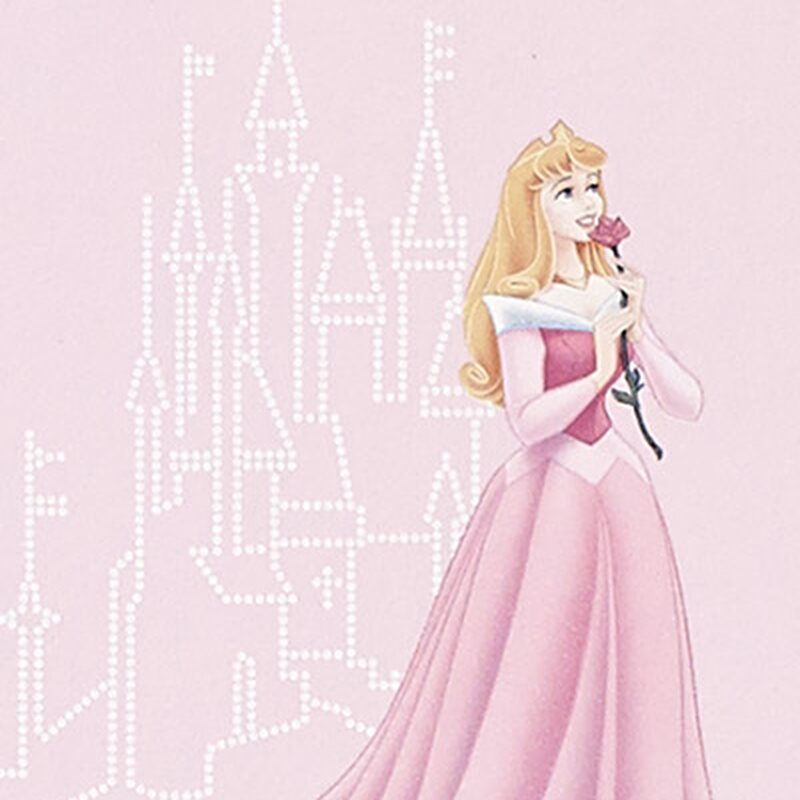 Papier peint PRINCESS CASTLE coloris rose dragée