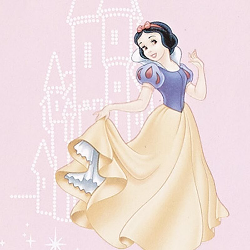 Papier peint PRINCESS CASTLE coloris rose dragée