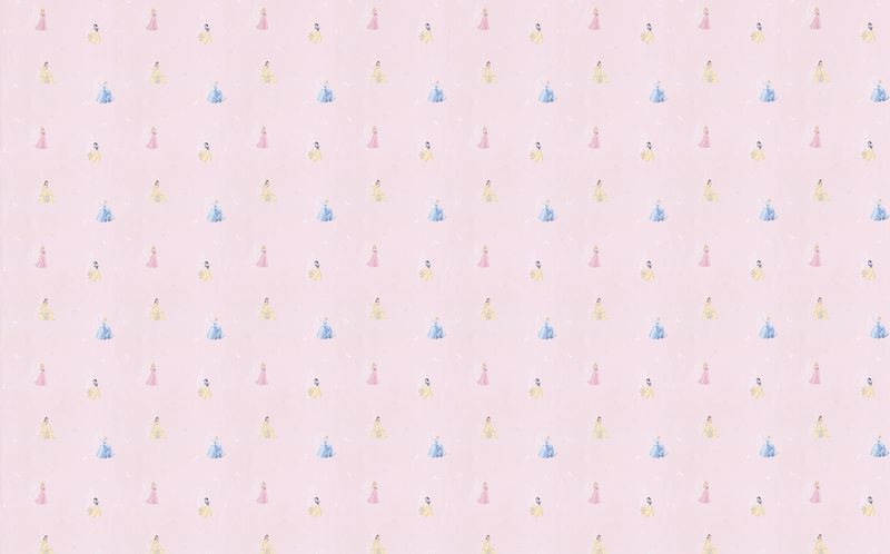 Papier peint PRINCESS CASTLE coloris rose dragée