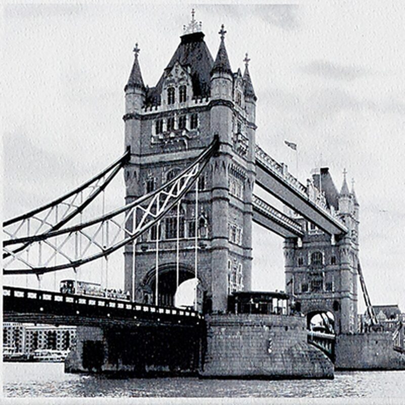 Papier peint LONDON PICTURES coloris blanc