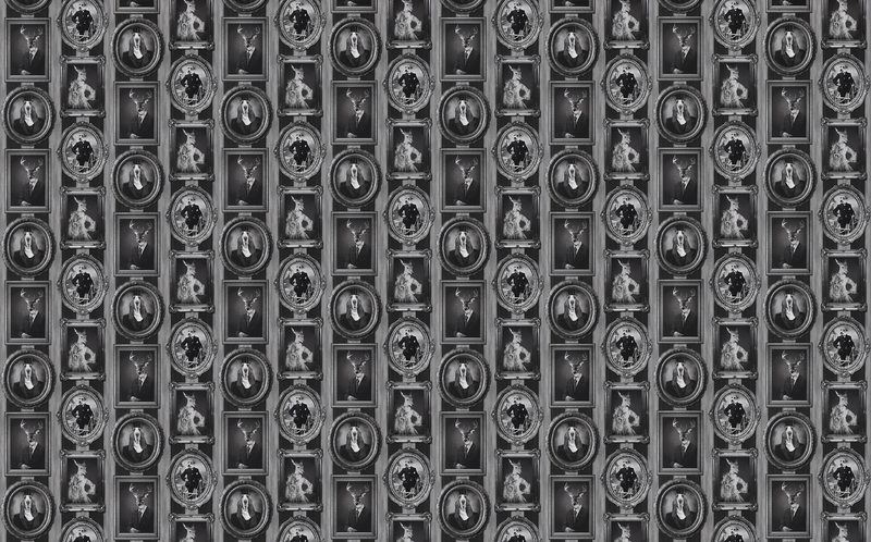 Papier peint ROYAL PORTRAITS coloris noir