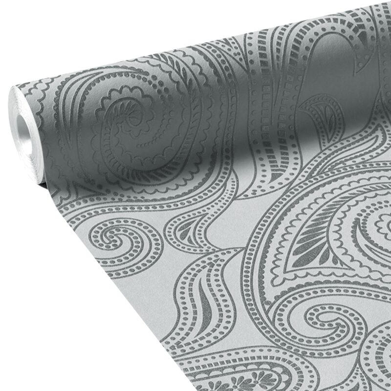 Papier peint intissé SCHEHERAZADE coloris gris perle