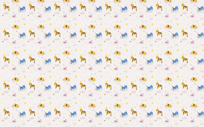 Papier peint WINNIE ET SES AMIS coloris blanc