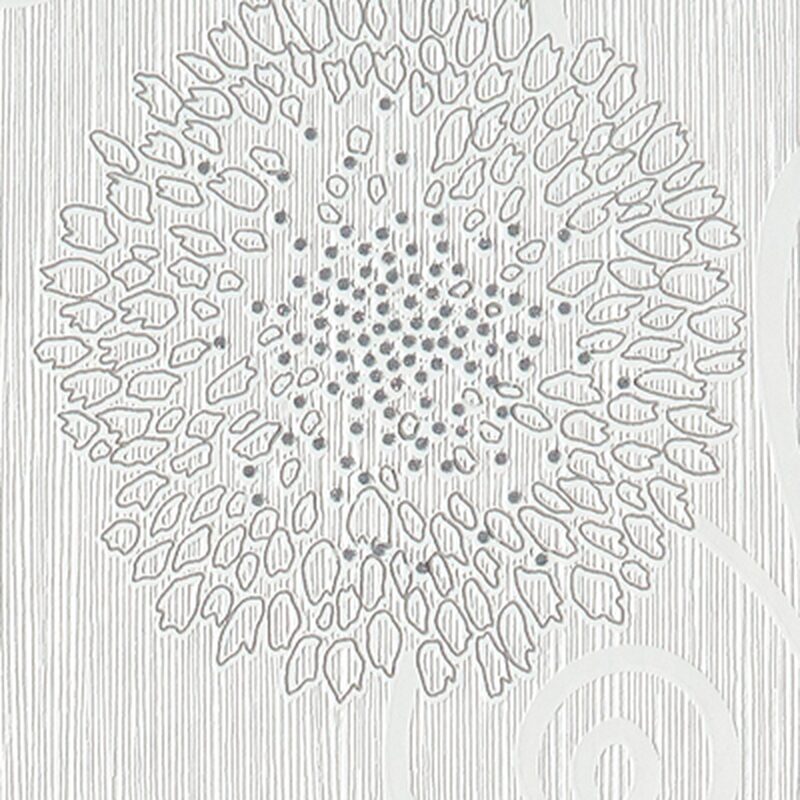 Papier peint intissé CAMELIA coloris blanc