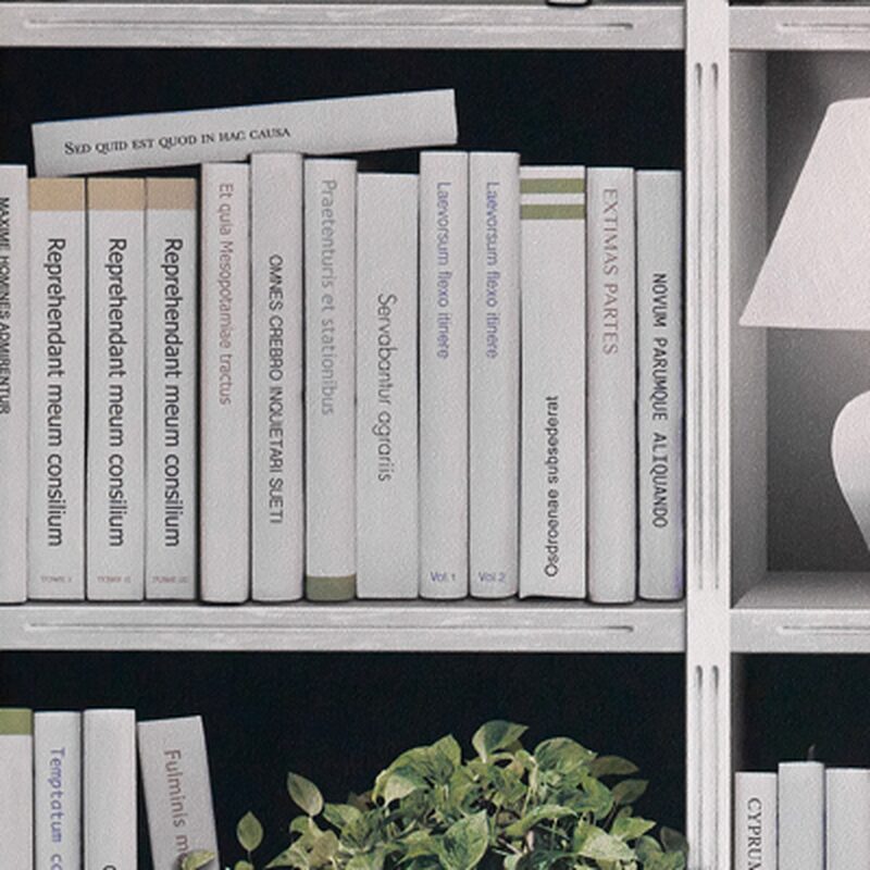 Papier peint intissé BIBLIOTHEQUE ECLAIREE coloris blanc