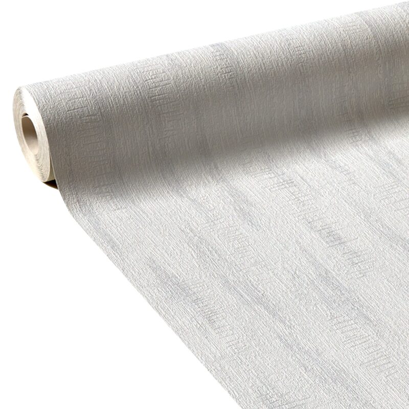 Papier peint vinyle MAHIA coloris gris blanc