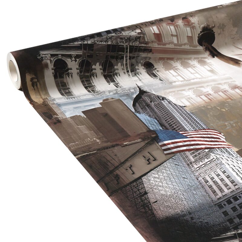 Papier peint NEW YORK LIBERTY coloris taupe