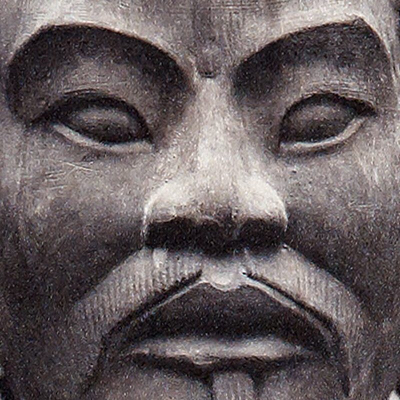 Papier peint intissé SOLDATS DE QIN coloris taupe