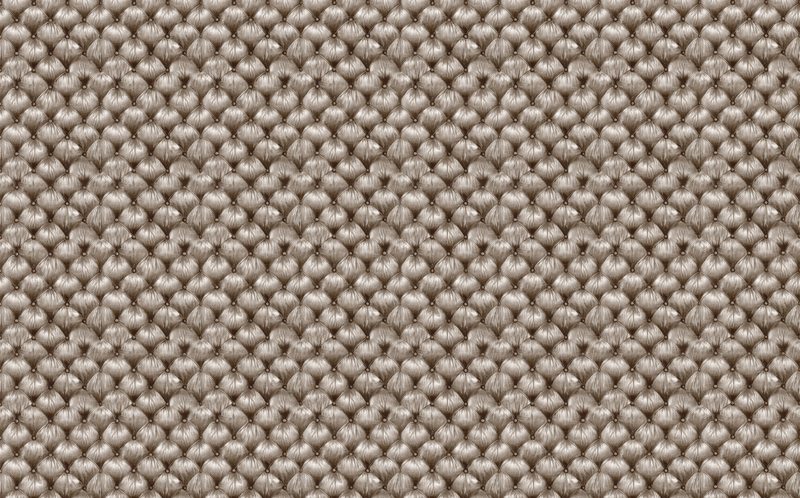 Papier peint vinyle CAPITONNES VIEILLIS coloris marron glacé