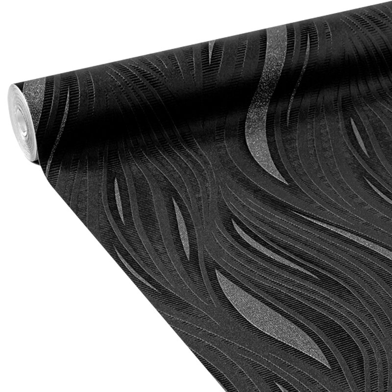 Papier peint vinyle SHINNING coloris noir