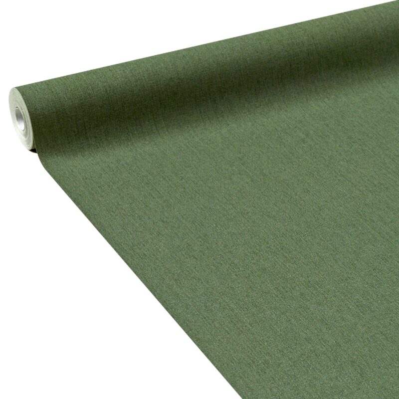 Papier peint intissé CALICO coloris vert feuille