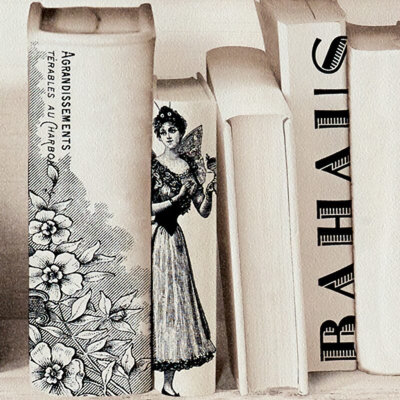 Papier peint BIBLIOTHECA coloris blanc