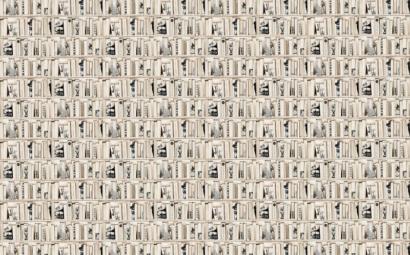 Papier peint BIBLIOTHECA coloris blanc