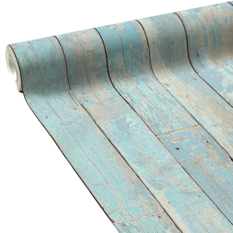 Papier peint intissé BELLE-ILE coloris bleu aqua