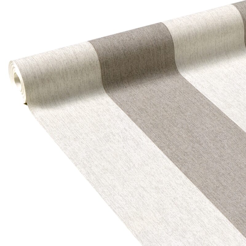 Papier peint intissé CALICO STRIPE coloris cappuccino