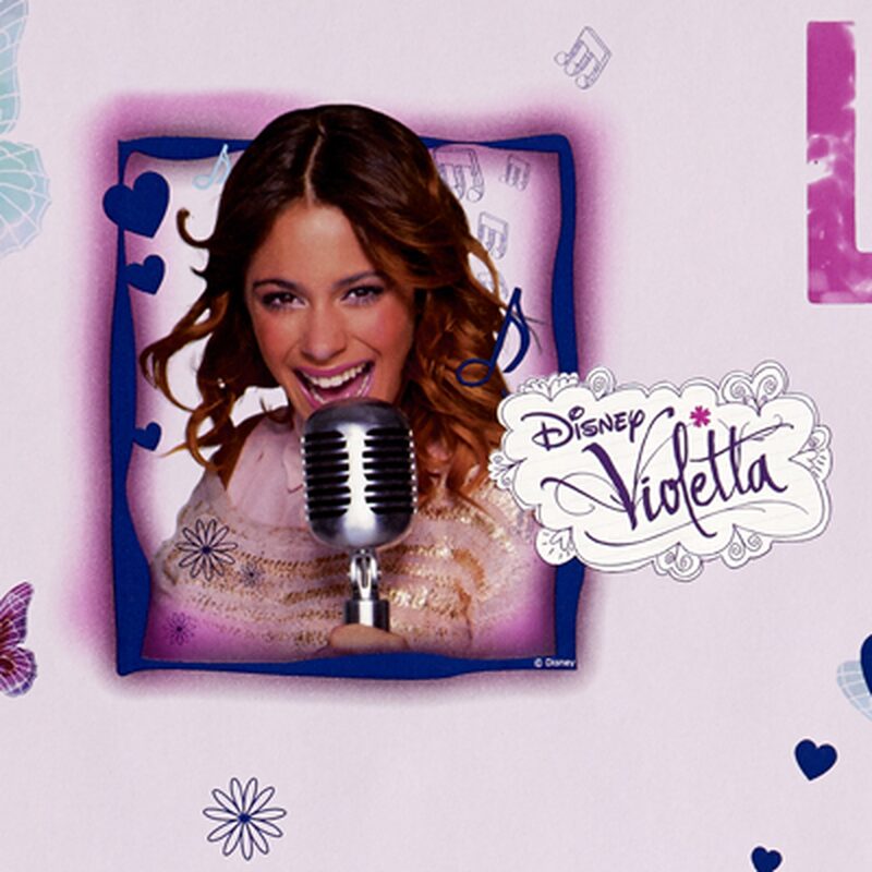 Papier peint VIOLETTA coloris rose pastel