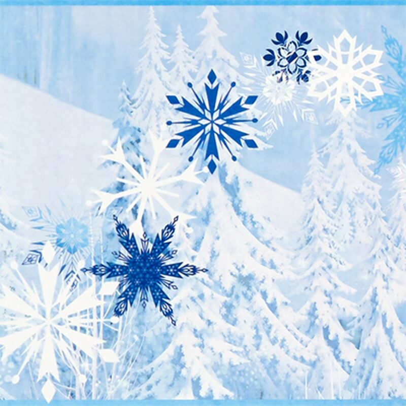 Frise vinyle REINE DES NEIGES coloris bleu glacé