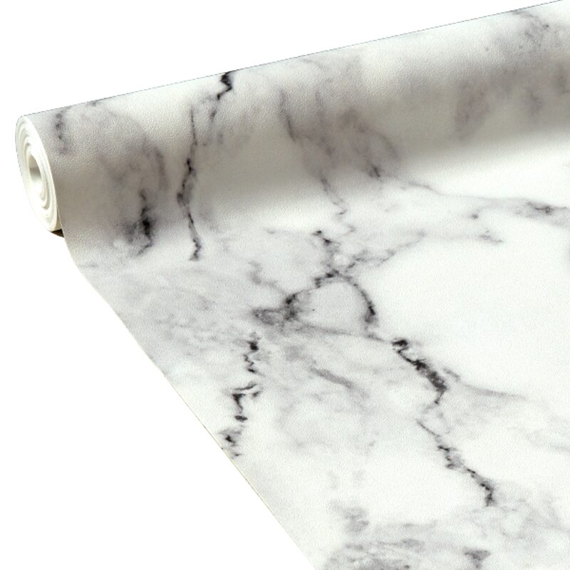Papier peint intissé CARRARE coloris blanc