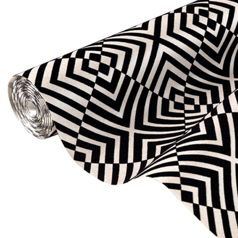 Papier peint intissé floqué THE HYPNOTIST coloris or