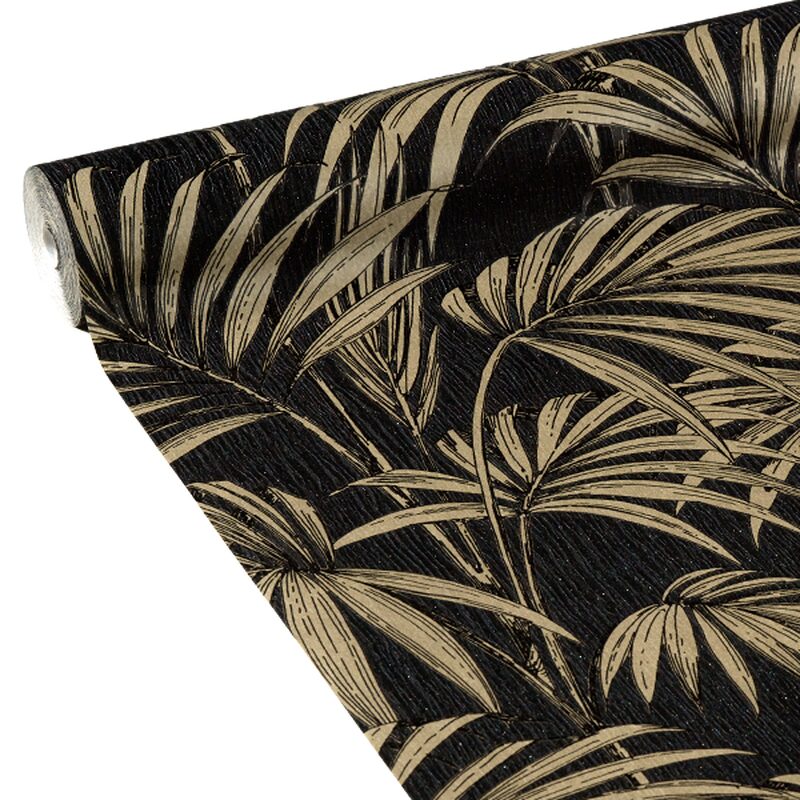 Papier peint intissé HONOLULU coloris noir