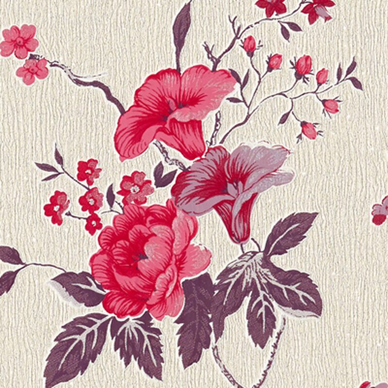 Papier peint intissé EXOTICA coloris rose fuchsia