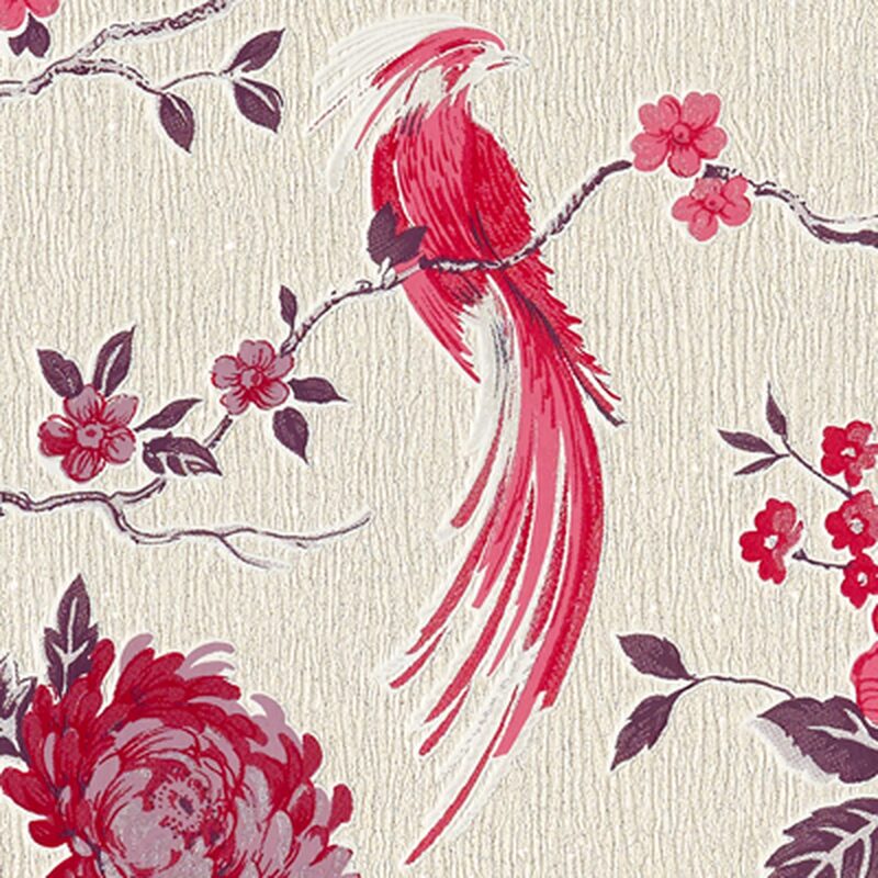 Papier peint intissé EXOTICA coloris rose fuchsia