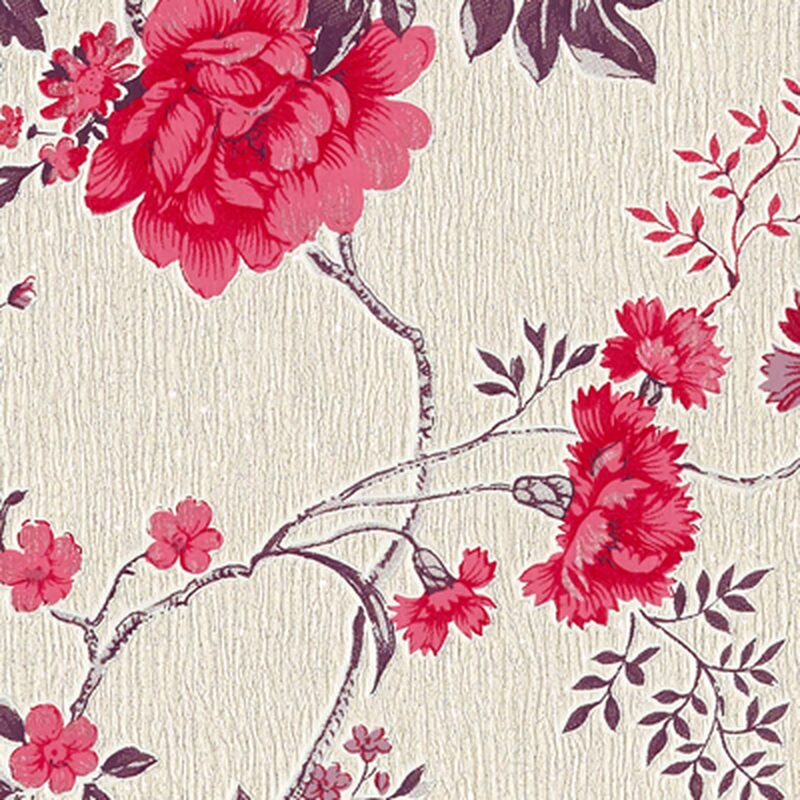 Papier peint intissé EXOTICA coloris rose fuchsia
