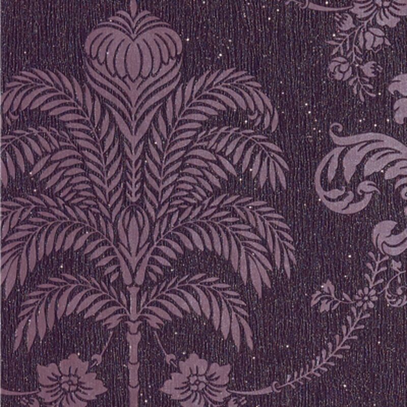 Papier peint intissé LA PALMA coloris mauve